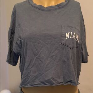 American Eagle Outfitters Blue Crop Top